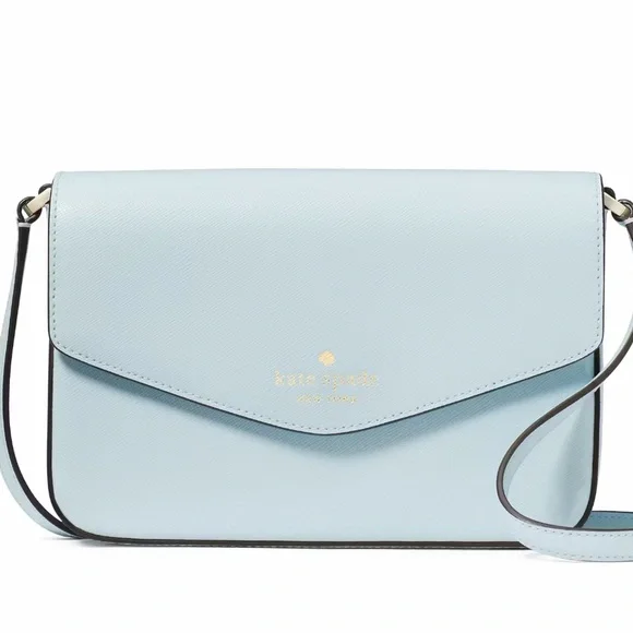 Kate Spade Sadie Envelope Crossbody Saffiano Leather - Crisp Sky NWT - Picture 1 of 2
